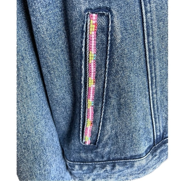Pendleton Women's Beaded Denim Jacket, Size Petite Large - Picture 6 of 16